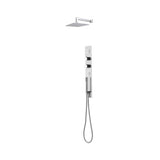 Lenova CSP207 2PC - Shower Set Includes: Shower Head Round 16 x 4-3/4 Thermostatic/Pressure Valve Trim Kit - Square