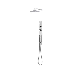 Lenova CSP207 2PC - Shower Set Includes: Shower Head Round 16 x 4-3/4 Thermostatic/Pressure Valve Trim Kit - Square