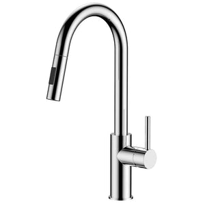 LENOVA SK590 Single Hole Faucet Ceramic Cartridge Two Function Spray Head - Brushed Stainless Steel PULL DOWN KITCHEN FAUCET Kitchen,Kitchen Faucets,Pull Out Faucets