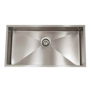 LENOVA SS-ADA-14Ri-S28 Undermount Single Bowl 28 x 18 5-1/2 - Brushed Satin DROP IN KITCHEN SINK Drop In Sinks,Kitchen,Kitchen Sinks
