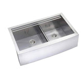 Lenova SS-AP2LE-D33 Undermount Double Bowl 33 X 22-3/4 X 10 - Brushed Satin