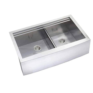 LENOVA SS-AP2LE-D33 Undermount Double Bowl 33 X 22-3/4 10 - Brushed Satin FARMHOUSE KITCHEN SINK Farmhouse Sinks,Kitchen,Kitchen Sinks