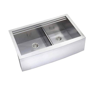 Lenova SS-AP2LE-D36 Undermount Double Bowl 35-7/8 x 22-4/5 x 10 - Brushed Satin