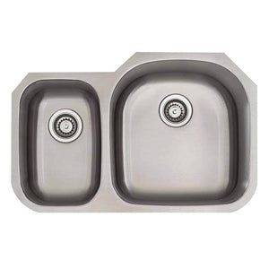 LENOVA SS-CL-D13R Undermount Double Bowl 31-3/8 x 20-1/2 7/9 - Brushed Satin DROP IN KITCHEN SINK Drop In Sinks,Kitchen,Kitchen Sinks