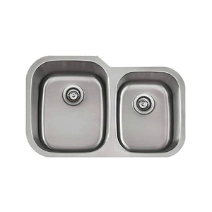 Lenova SS-CL-D2L Undermount Double Bowl 32 x 21 x 9/8 - Brushed Satin