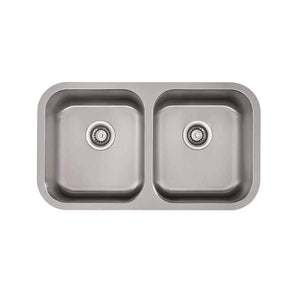LENOVA SS-CL-D32-16 Undermount Double Bowl 32 x 18 9 - Brushed Satin DROP IN KITCHEN SINK Drop In Sinks,Kitchen,Kitchen Sinks