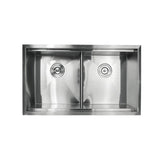Lenova SS-ORi-LED32 Undermount Double Bowl 32 x 19 x 10 - Brushed Satin