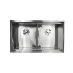 Lenova SS-ORi-LED32 Undermount Double Bowl 32 x 19 x 10 - Brushed Satin