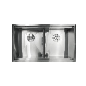 LENOVA SS-ORi-LED32 Undermount Double Bowl 32 x 19 10 - Brushed Satin DROP IN KITCHEN SINK Drop In Sinks,Kitchen,Kitchen Sinks