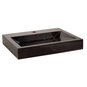 Lenova SV-61 Black Granite Stone Above Counter  Rectangular Bowl - Black Granite