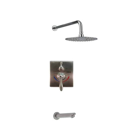 Lenova TPRT213 2PC - Shower Set Includes: Shower Head Round 8 Thermostatic/Pressure Valve Trim Kit - Square