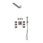 Lenova TPS102 4PC - Shower Set Includes: Shower Head Square 16 x 4-3/4 Thermostatic/Pressure Valve Trim Kit - Square