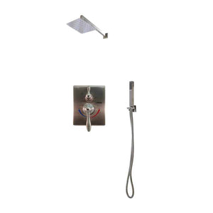 LENOVA TPS210PC TPS210 3PC - Shower Set Includes: Head Square 8 Thermostatic/Pressure Valve Trim Kit Bathroom,Shower Accessories,Showers
