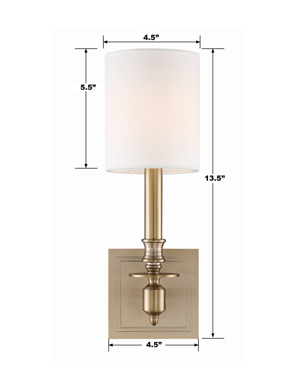 Lloyd 1 Light Aged Brass Sconce LLO-481-AG