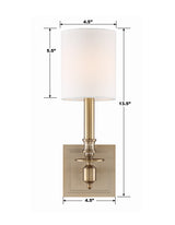 Lloyd 1 Light Aged Brass Sconce LLO-481-AG