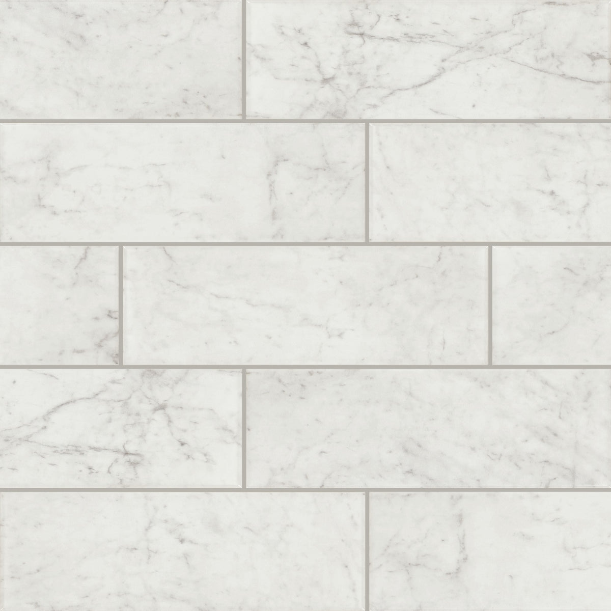Daltile Core Classic Carrara Marble Rectangle 4x12 Glossy Wall Tile