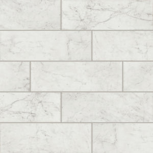 Daltile Core Classic Carrara Marble Rectangle 4x12 Glossy Wall Tile