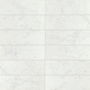 Daltile Core Classic Carrara Marble Rectangle 6x18 Glossy Wall Tile