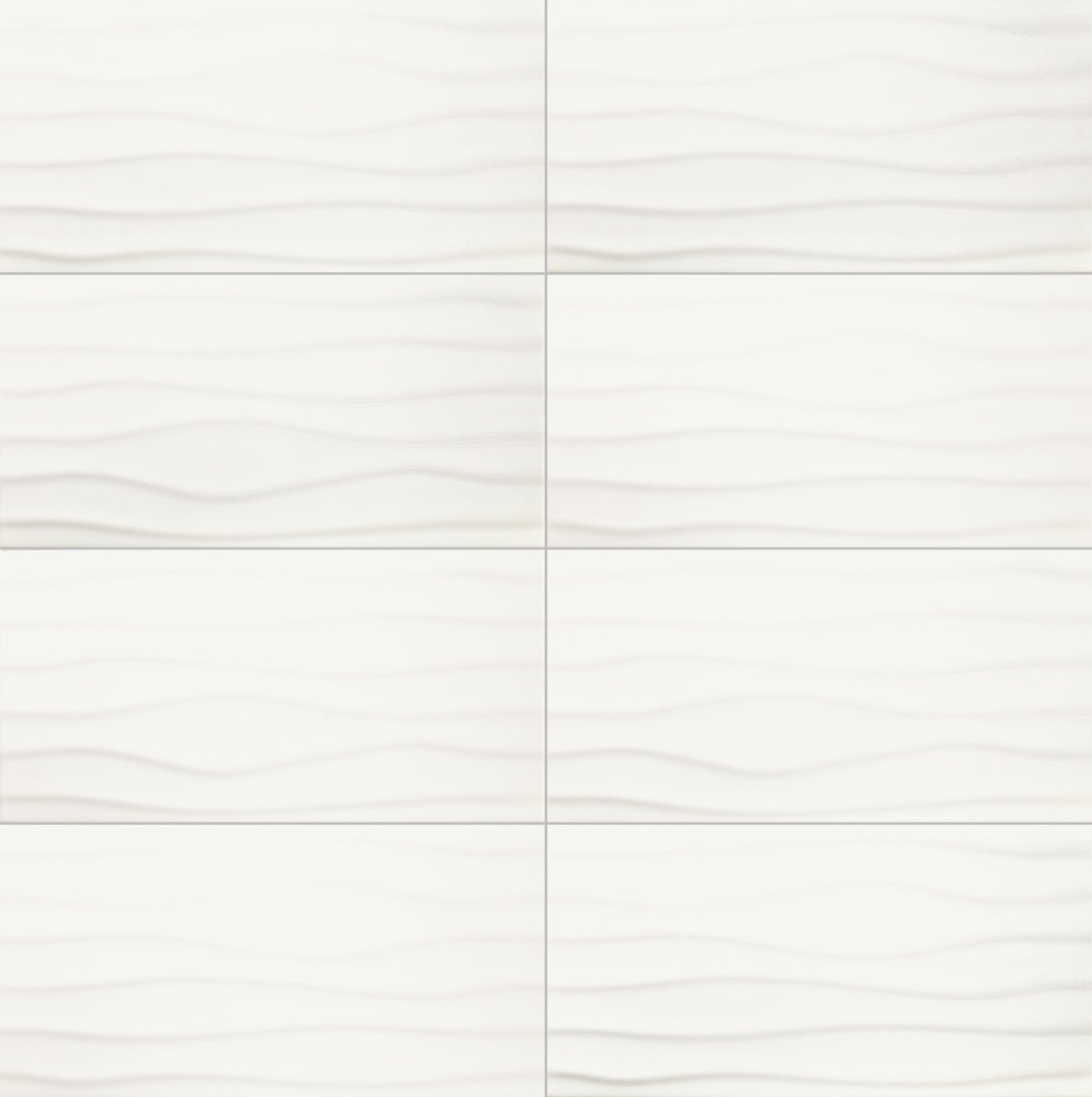 Daltile Core Classic True White Rectangle 12x24 Wave Glossy Wall Tile