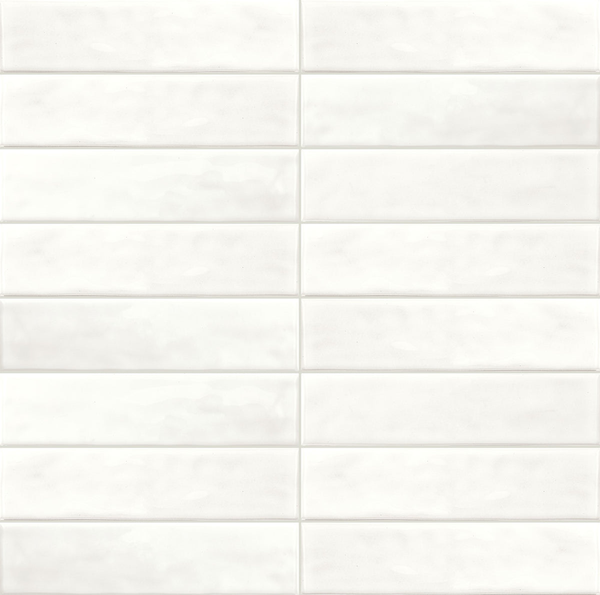 Daltile Core Crafted True White Rectangle 2x8 Handcrafted Glossy Wall Tile