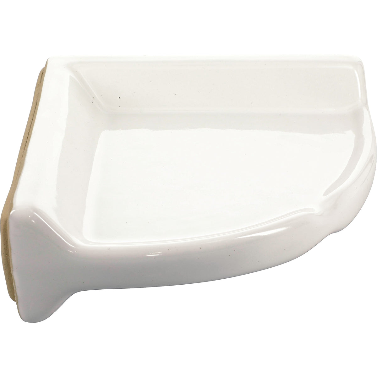 Daltile Core Classic True White Corner Caddy BA780 Glossy Wall Bathroom Accessories