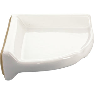 Daltile Core Classic True White Corner Caddy BA780 Glossy Wall Bathroom Accessories