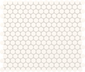 Daltile Core Classic Matte True White Penny Rounds 3/4x3/4 Matte Mosaic Tile