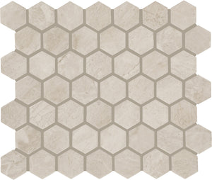 Daltile Stainmaster Somerset Beige Hexagon 1.5 Stepwise Matte Mosaic Tile