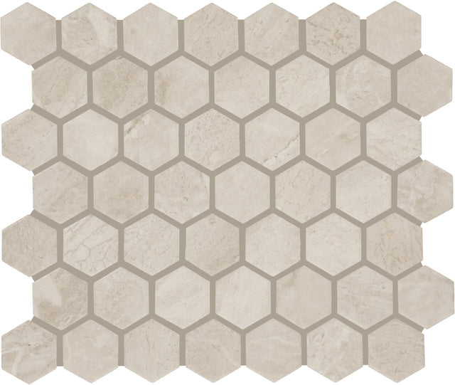 Daltile Stainmaster Somerset Beige Hexagon 1.5 Stepwise Matte Mosaic Tile