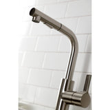 Continental LS2718CTL Single-Handle 1-Hole Deck Mount Pull-Out Sprayer Kitchen Faucet, Brushed Nickel