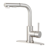 Concord LS2718DL Single-Handle 1-Hole Deck Mount Pull-Out Sprayer Kitchen Faucet, Brushed Nickel
