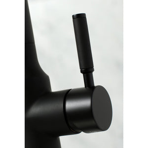 Kaiser LS2720DKL Single-Handle 1-Hole Deck Mount Pull-Down Sprayer Kitchen Faucet, Matte Black