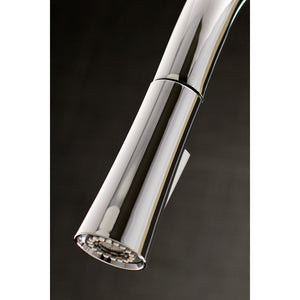 New York LS2721NYL Single-Handle 1-Hole Deck Mount Pull-Down Sprayer Kitchen Faucet, Polished Chrome
