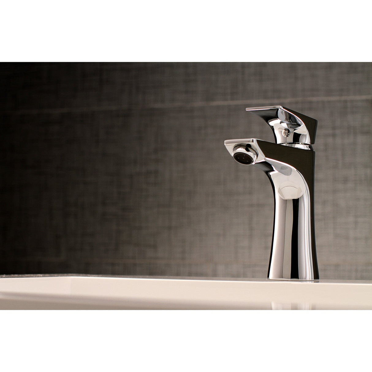 Millennium LS4221XL Single-Handle 1-Hole Deck Mount Bathroom Faucet with Push Pop-Up, Polished Chrome
