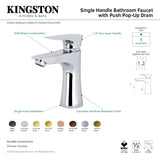 Millennium LS4225XL Single-Handle 1-Hole Deck Mount Bathroom Faucet with Push Pop-Up, Oil Rubbed Bronze
