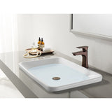 Millennium LS4225XL Single-Handle 1-Hole Deck Mount Bathroom Faucet with Push Pop-Up, Oil Rubbed Bronze