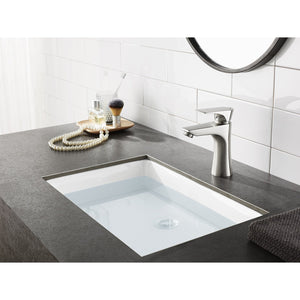 Millennium LS4228XL Single-Handle 1-Hole Deck Mount Bathroom Faucet with Push Pop-Up, Brushed Nickel