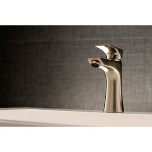 Millennium LS4228XL Single-Handle 1-Hole Deck Mount Bathroom Faucet with Push Pop-Up, Brushed Nickel