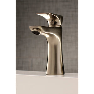 Millennium LS4228XL Single-Handle 1-Hole Deck Mount Bathroom Faucet with Push Pop-Up, Brushed Nickel