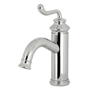 Royale LS5411RL Single-Handle 1-Hole Deck Mount Bathroom Faucet with Push Pop-Up, Polished Chrome