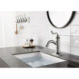 Royale LS5418RL Single-Handle 1-Hole Deck Mount Bathroom Faucet with Push Pop-Up, Brushed Nickel