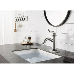 Royale LS5418RL Single-Handle 1-Hole Deck Mount Bathroom Faucet with Push Pop-Up, Brushed Nickel