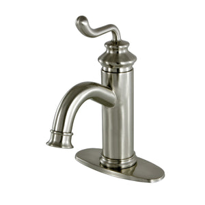Royale LS5418RL Single-Handle 1-Hole Deck Mount Bathroom Faucet with Push Pop-Up, Brushed Nickel