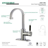 Kaiser LS8211DKL Single-Handle 1-Hole Deck Mount Bathroom Faucet with Push Pop-Up, Polished Chrome
