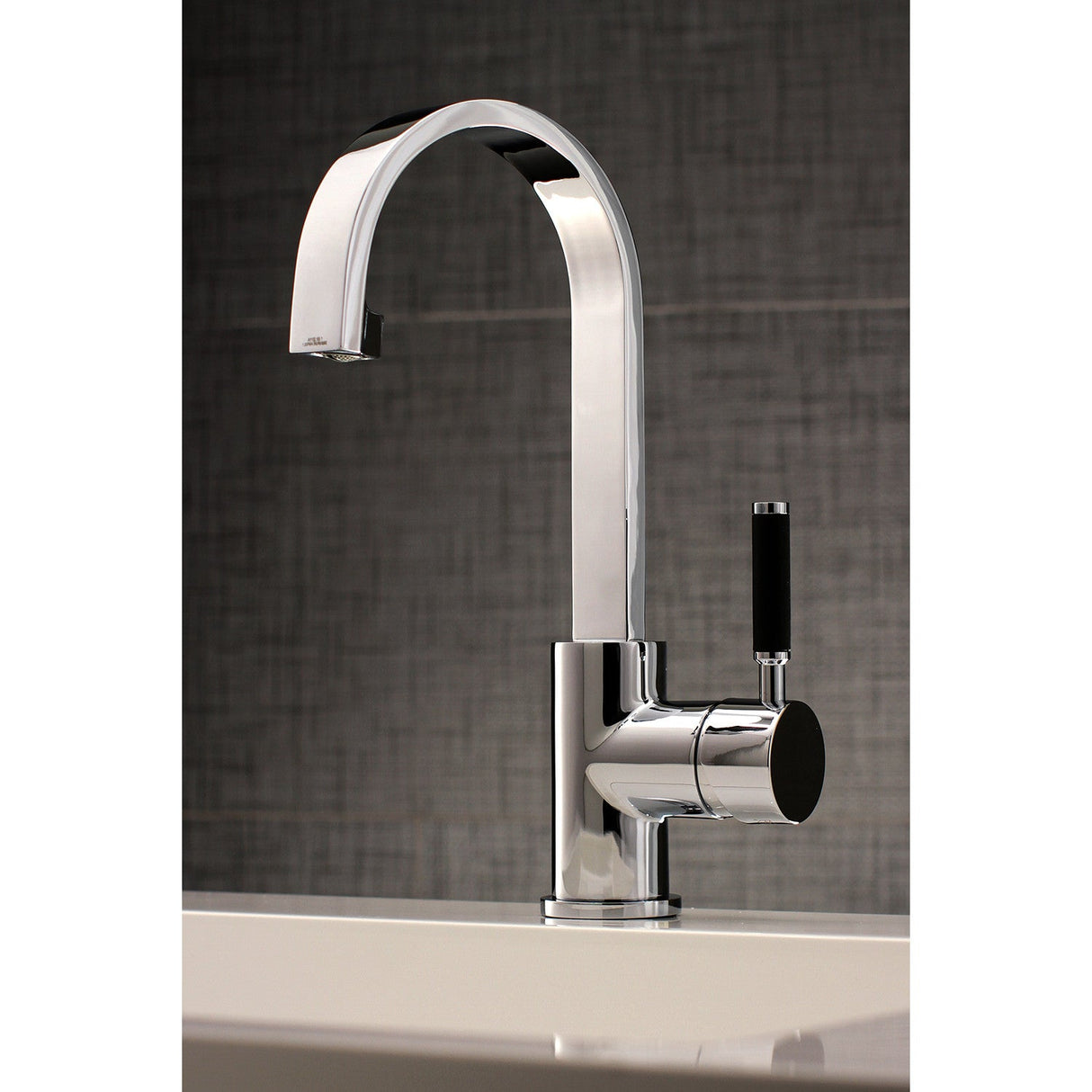 Kaiser LS8211DKL Single-Handle 1-Hole Deck Mount Bathroom Faucet with Push Pop-Up, Polished Chrome