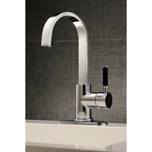 Kaiser LS8211DKL Single-Handle 1-Hole Deck Mount Bathroom Faucet with Push Pop-Up, Polished Chrome