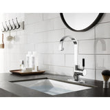 Kaiser LS8211DKL Single-Handle 1-Hole Deck Mount Bathroom Faucet with Push Pop-Up, Polished Chrome