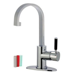 Kaiser LS8211DKL Single-Handle 1-Hole Deck Mount Bathroom Faucet with Push Pop-Up, Polished Chrome