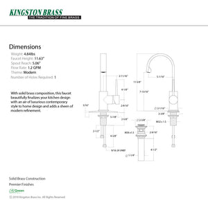 New York LS8215NYL Single-Handle 1-Hole Deck Mount Bathroom Faucet with Push Pop-Up, Oil Rubbed Bronze