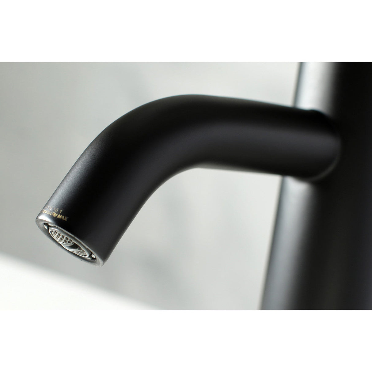 Kaiser LS8220DKL Single-Handle 1-Hole Deck Mount Bathroom Faucet with Push Pop-Up, Matte Black